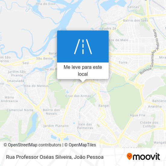Rua Professor Oséas Silveira mapa