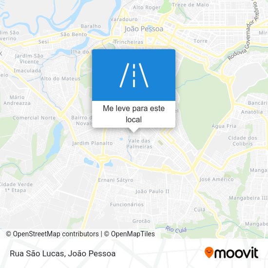 Rua São Lucas mapa