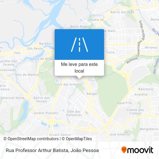 Rua Professor Arthur Batista mapa