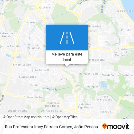 Rua Professora Iracy Ferreira Gomes mapa