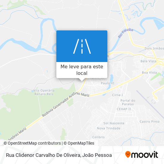 Rua Clidenor Carvalho De Oliveira mapa