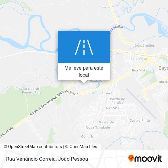 Rua Venâncio Correia mapa