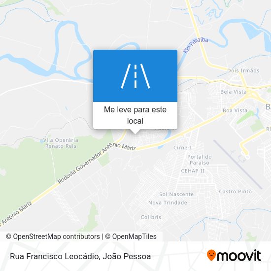 Rua Francisco Leocádio mapa