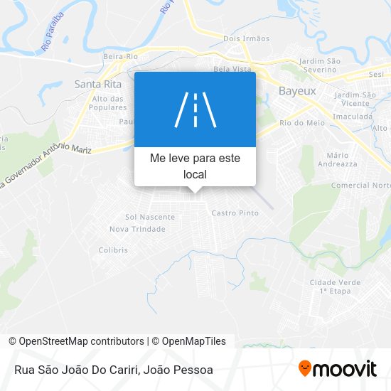 Rua São João Do Cariri mapa