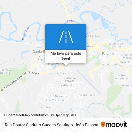 Rua Doutor Sindulfo Guedes Santiago mapa