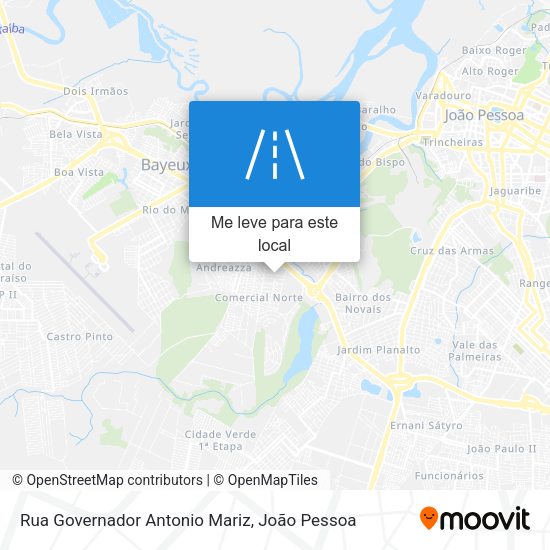 Rua Governador Antonio Mariz mapa