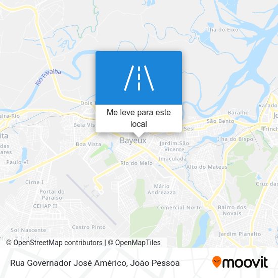 Rua Governador José Américo mapa