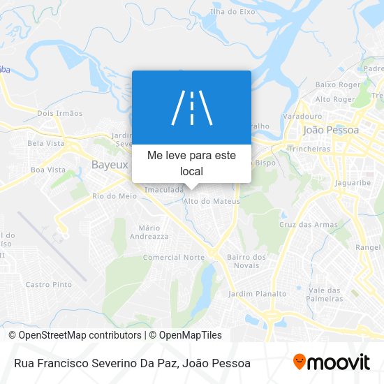 Rua Francisco Severino Da Paz mapa