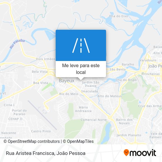 Rua Aristea Francisca mapa