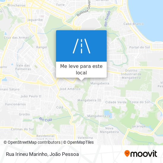 Rua Irineu Marinho mapa