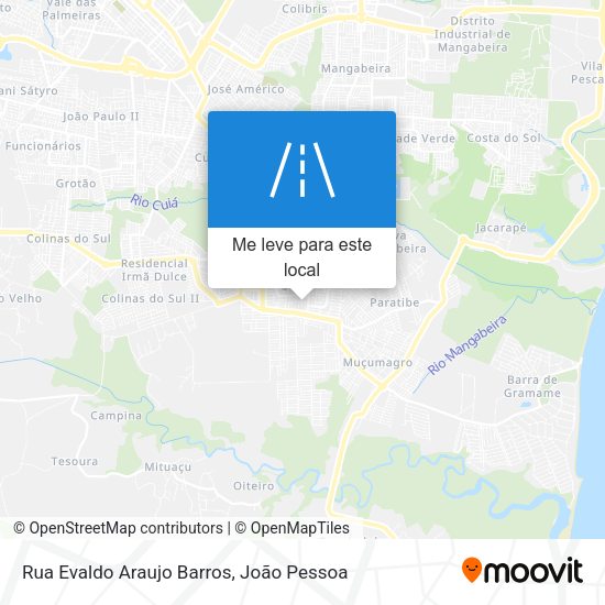 Rua Evaldo Araujo Barros mapa