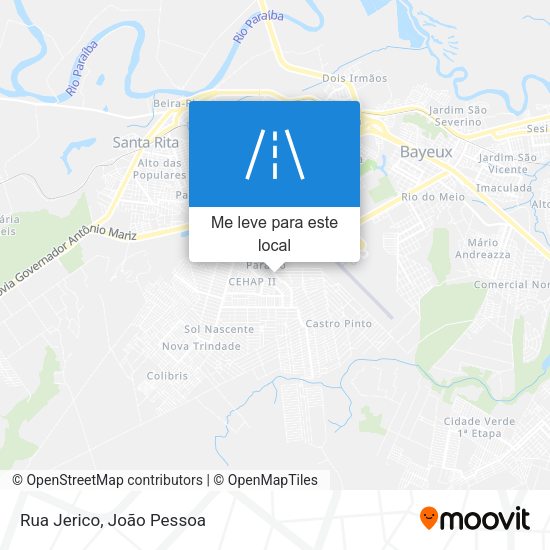 Rua Jerico mapa