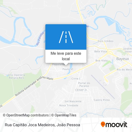 Rua Capitão Joca Medeiros mapa