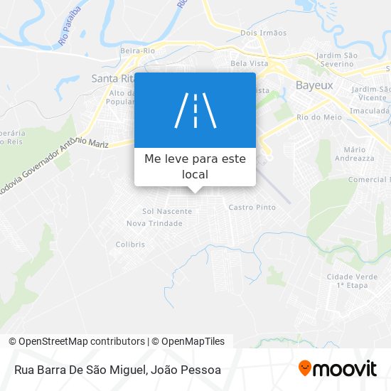 Rua Barra De São Miguel mapa