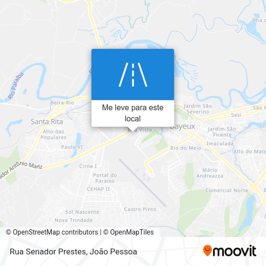 Rua Senador Prestes mapa