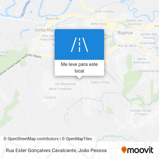 Rua Ester Gonçalves Cavalcante mapa