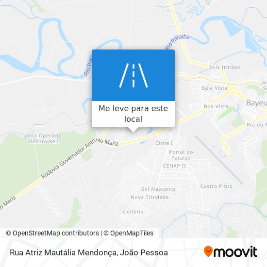 Rua Atriz Mautália Mendonça mapa