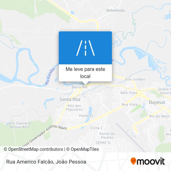 Rua Americo Falcão mapa