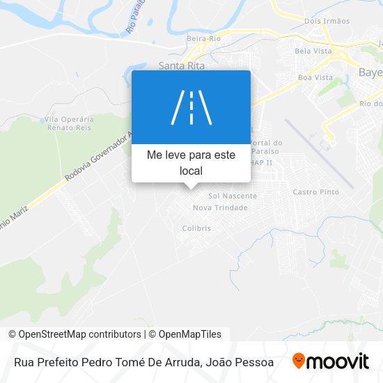 Rua Prefeito Pedro Tomé De Arruda mapa