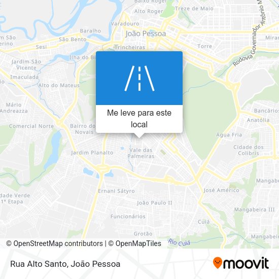 Rua Alto Santo mapa