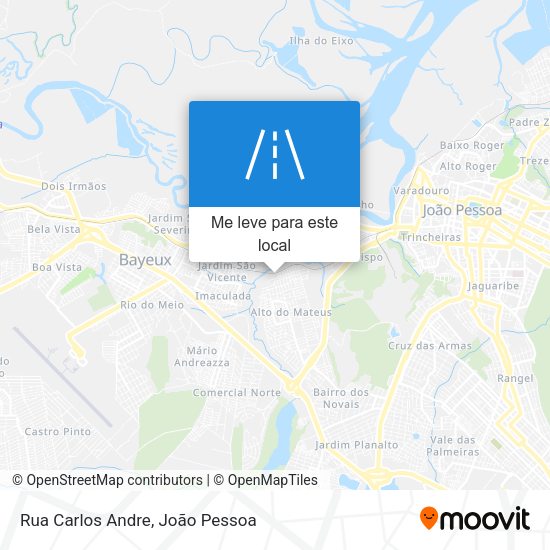 Rua Carlos Andre mapa