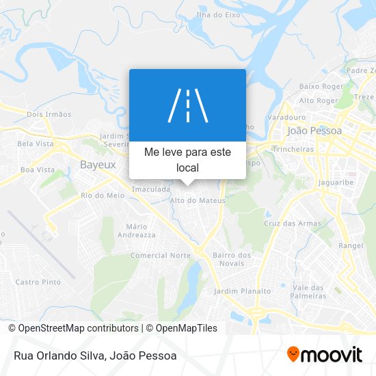 Rua Orlando Silva mapa