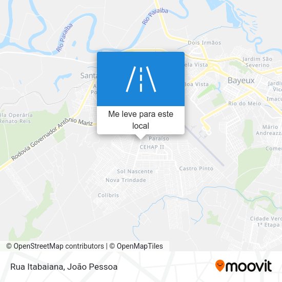 Rua Itabaiana mapa