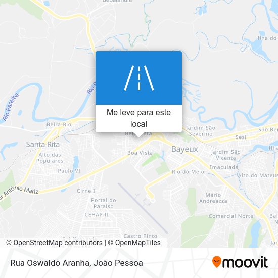 Rua Oswaldo Aranha mapa
