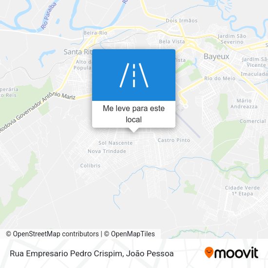 Rua Empresario Pedro Crispim mapa