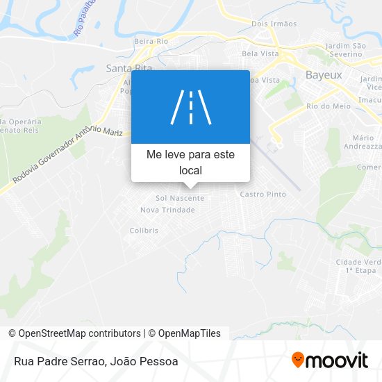 Rua Padre Serrao mapa