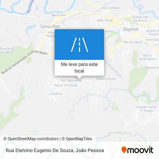 Rua Etelvino Eugenio De Souza mapa