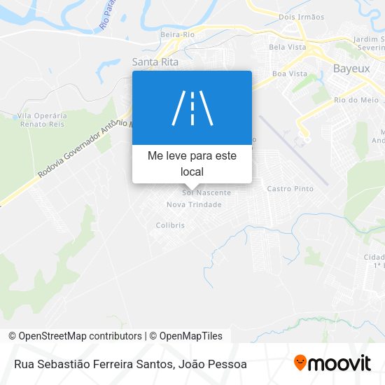 Rua Sebastião Ferreira Santos mapa