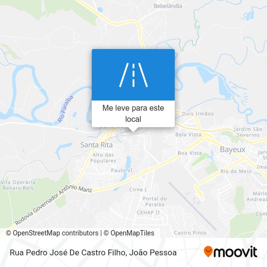 Rua Pedro José De Castro Filho mapa