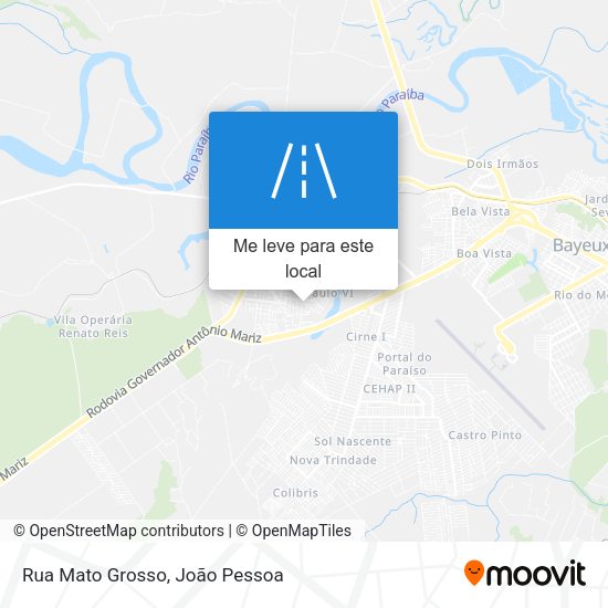 Rua Mato Grosso mapa