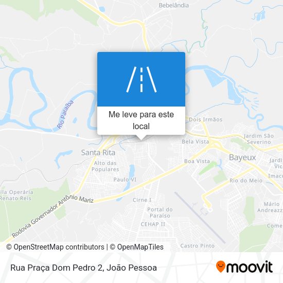 Rua Praça Dom Pedro 2 mapa