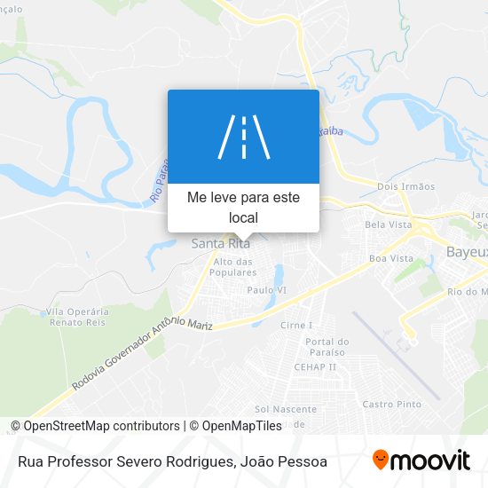 Rua Professor Severo Rodrigues mapa