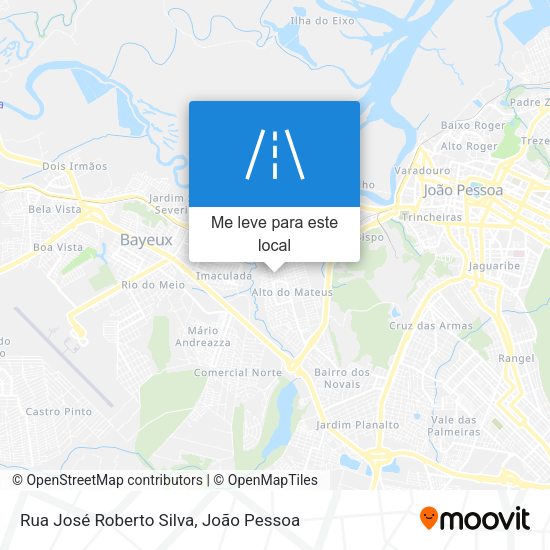 Rua José Roberto Silva mapa