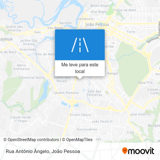 Rua Antônio Ângelo mapa