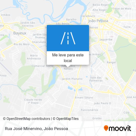 Rua José Minervino mapa