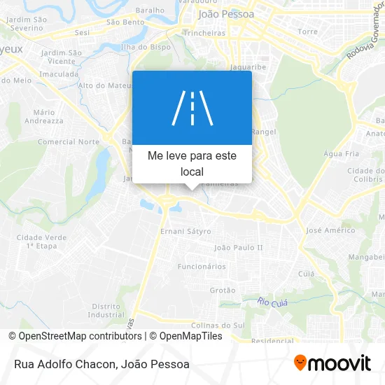 Rua Adolfo Chacon mapa