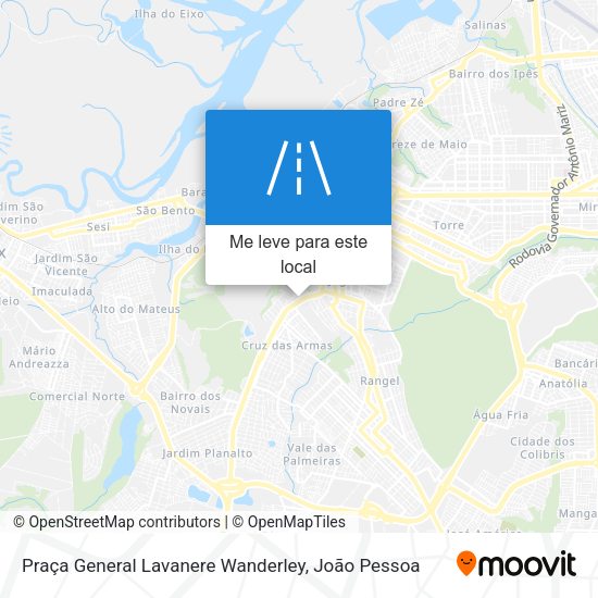 Praça General Lavanere Wanderley mapa