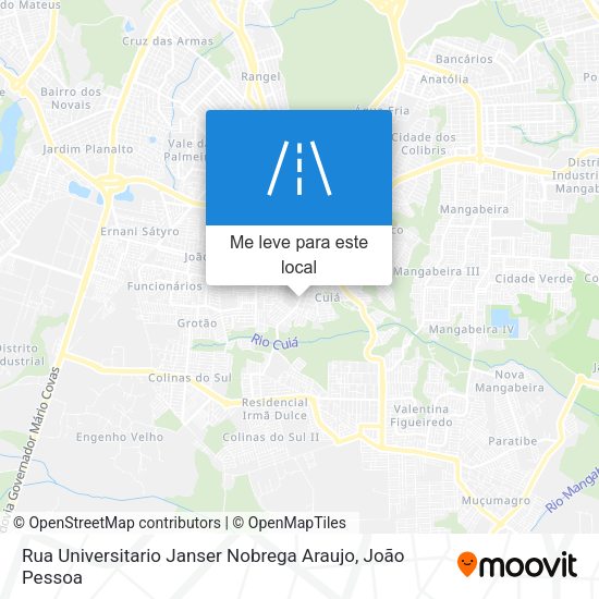 Rua Universitario Janser Nobrega Araujo mapa