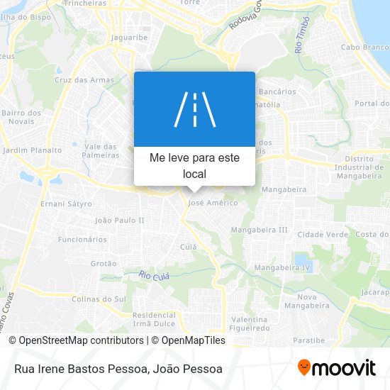 Rua Irene Bastos Pessoa mapa