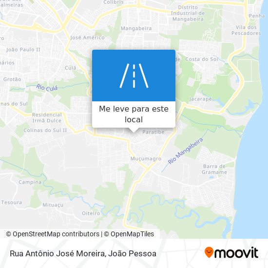 Rua Antônio José Moreira mapa