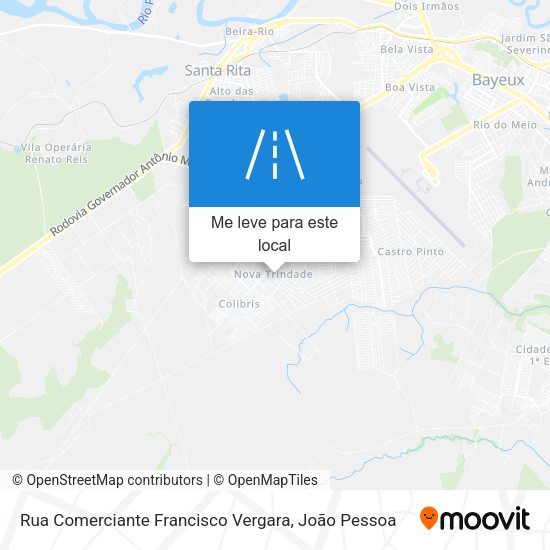 Rua Comerciante Francisco Vergara mapa