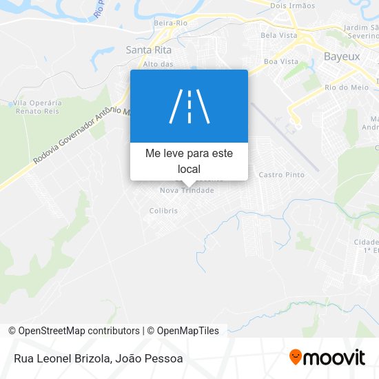 Rua Leonel Brizola mapa