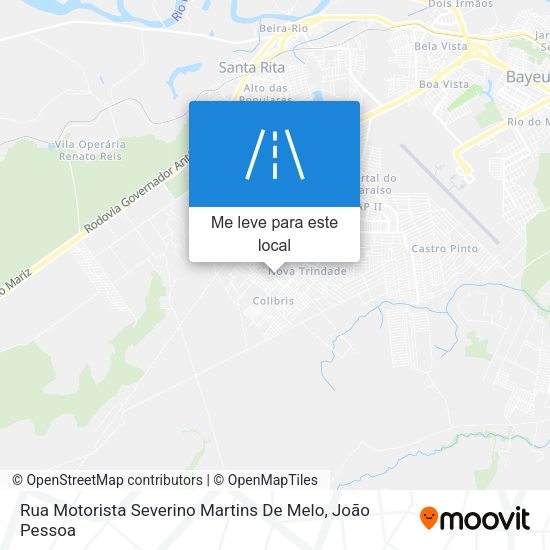 Rua Motorista Severino Martins De Melo mapa