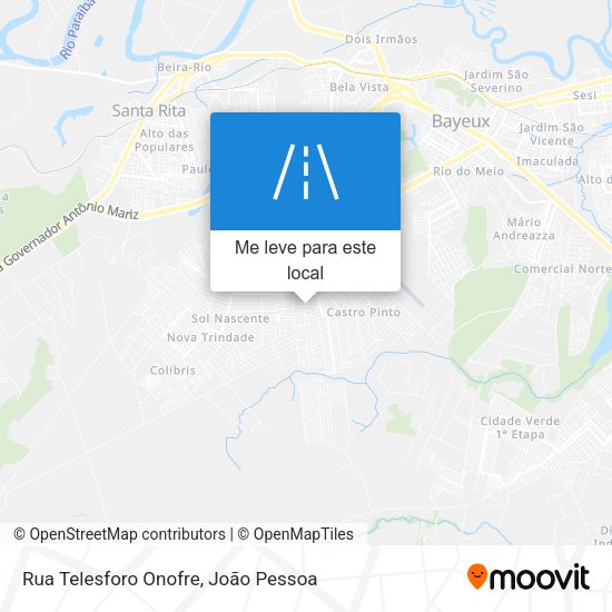 Rua Telesforo Onofre mapa