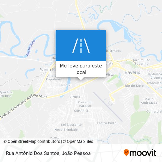 Rua Antônio Dos Santos mapa