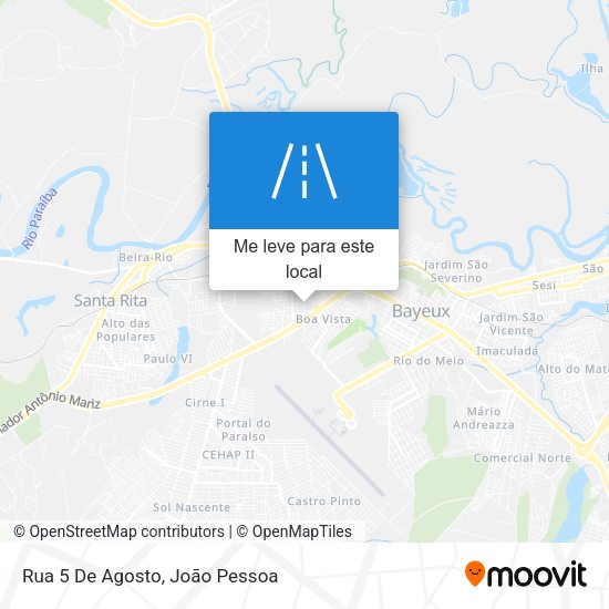 Rua 5 De Agosto mapa